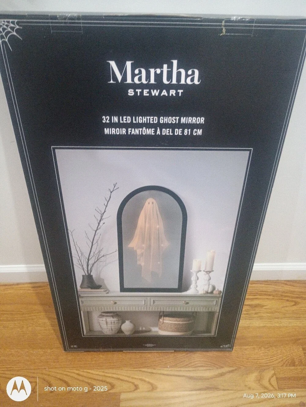Martha Stewart Black Lighted Ghost Wall Mirror32